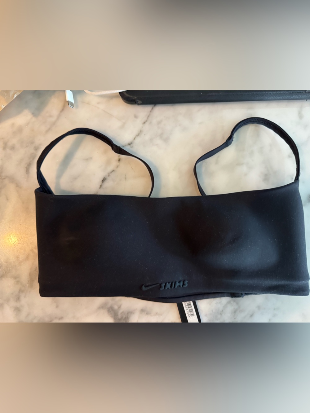 SKIMS Black Microfiber Bralette